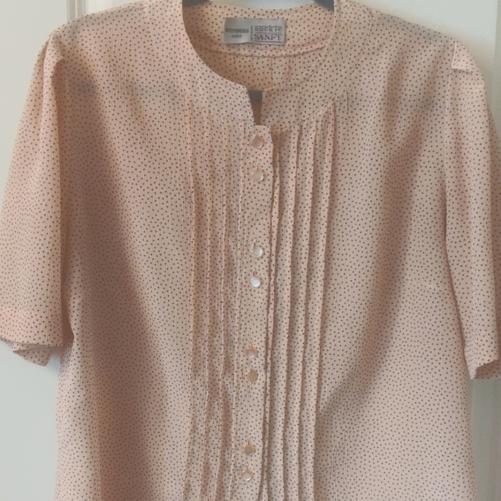 Vintage polka dot blouse